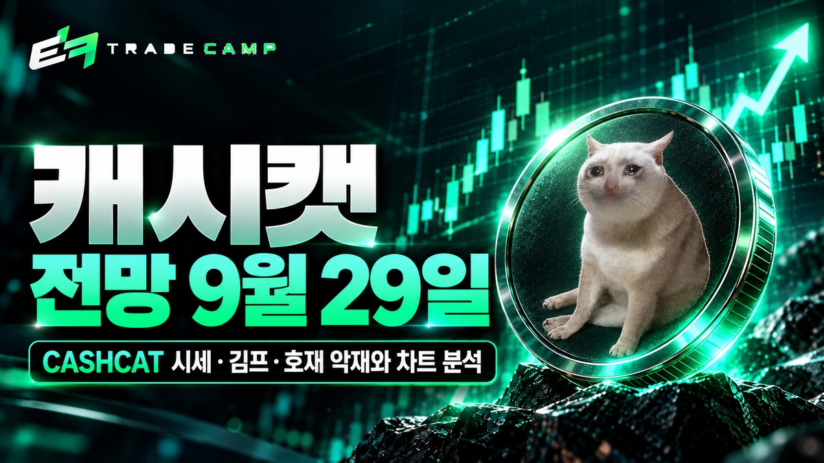 캐시캣 전망 9월 29일 — CASHCAT 시세·김프·호재 악재와 차트 분석 썸네일